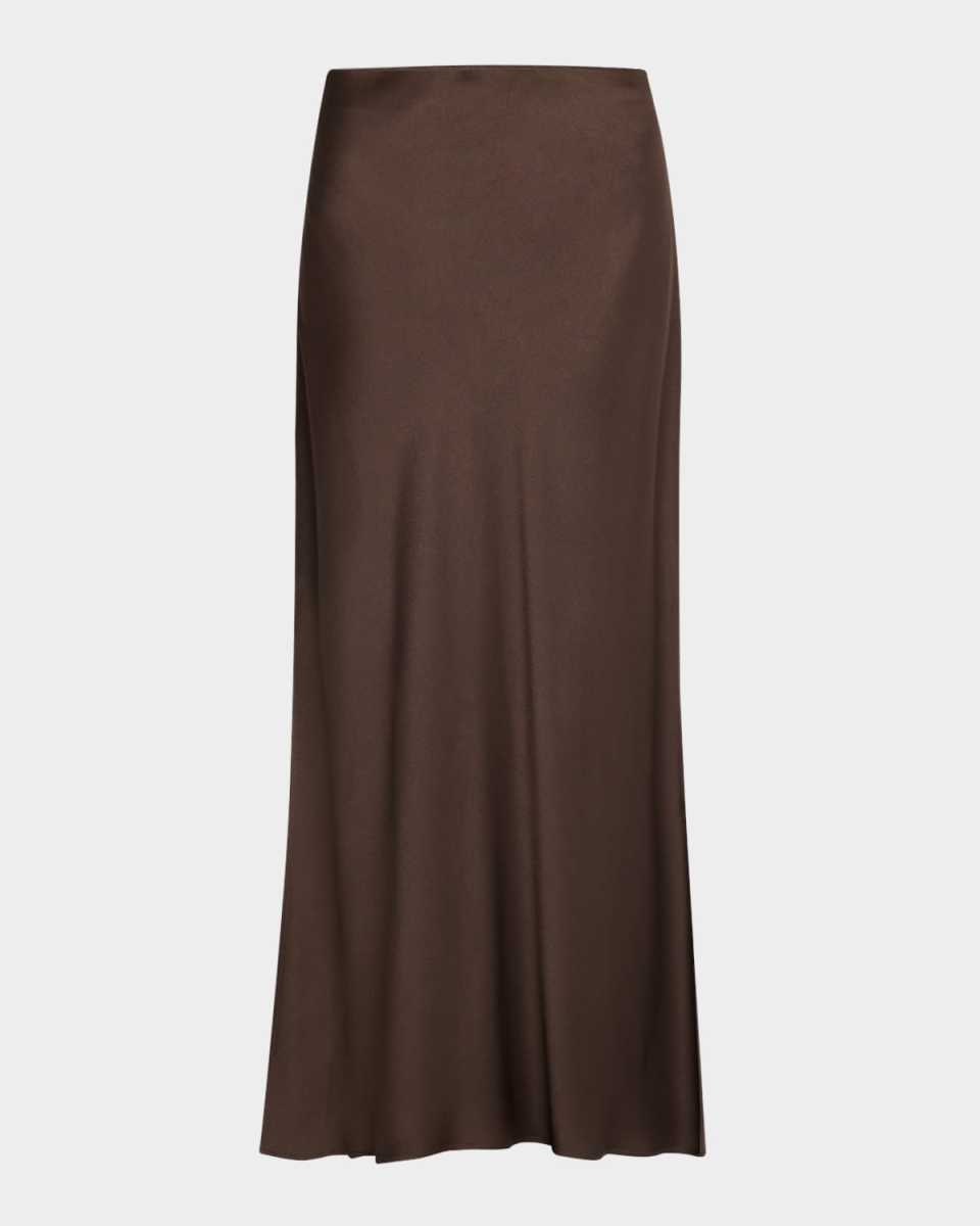 Satin Cady Maxi Pencil Skirt